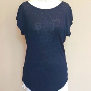 Ann Taylor Loft dark blue shirt